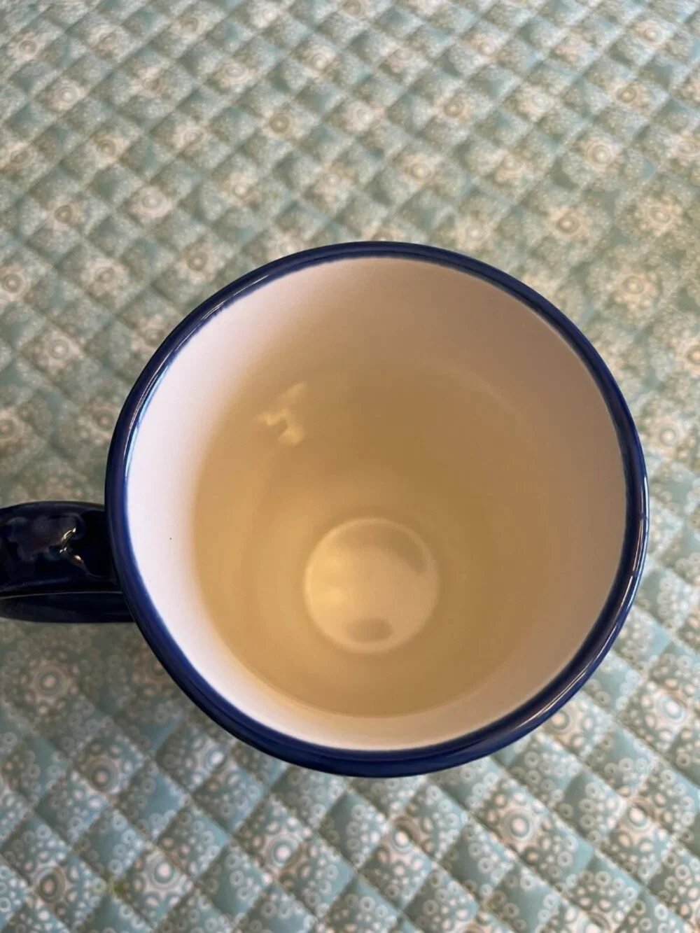 Pioneer Woman Coffee Mug Heritage Floral Blue Trim Ceramic 18oz